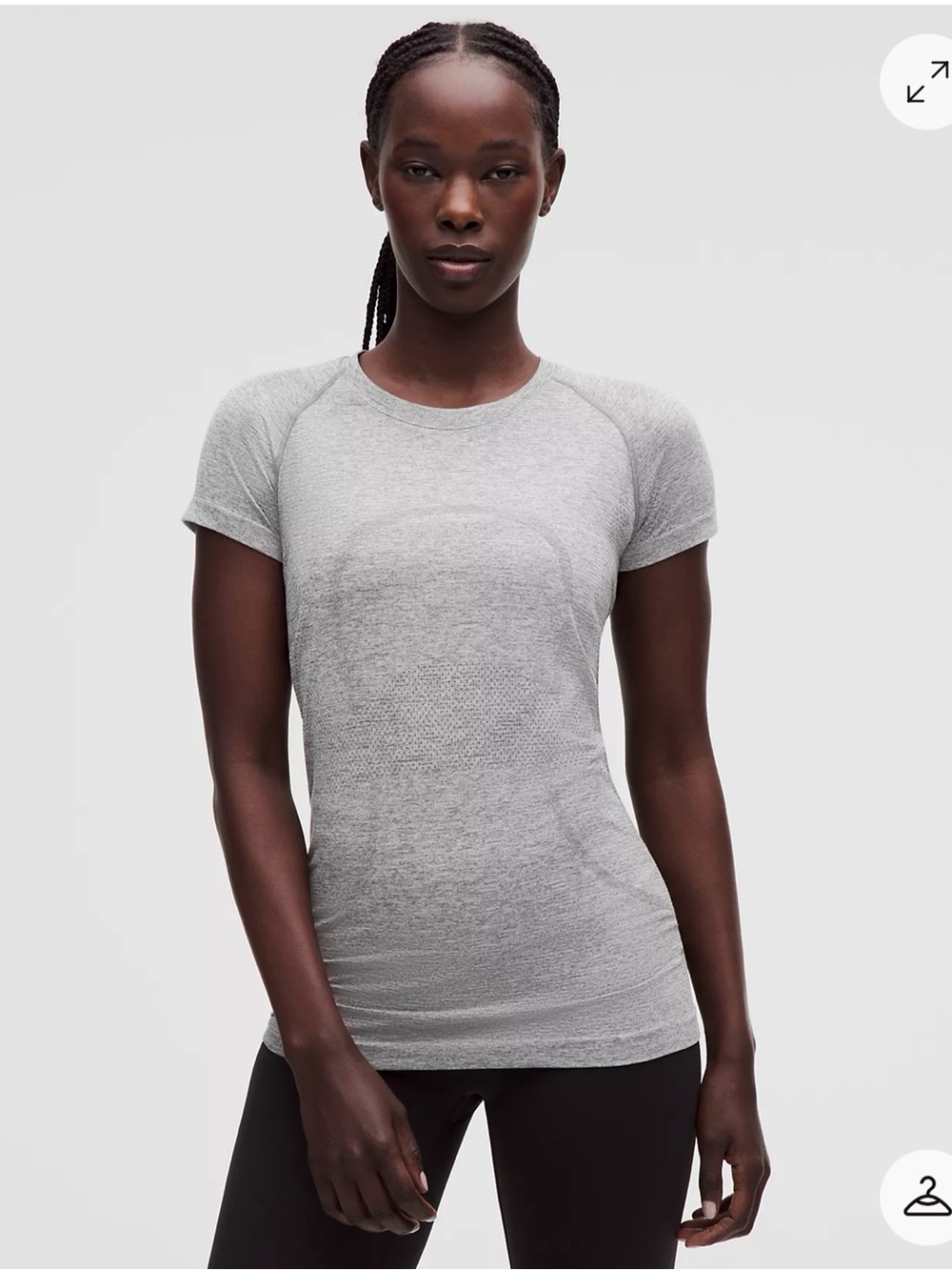 Lululemon Swiftly Tech Short-Sleeve Shirt 2.0 Hip Length In Grey Size 4 NEW